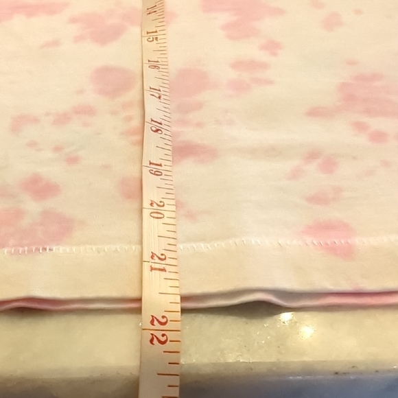 LoveShackFancy Calix Tee featuring a pink and white tie-dye print- Small - Picture 5 of 11